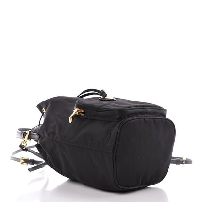 Prada Saffiano Tessuto Nylon Mini Bucket Crossbody Bag Black 4 of 9