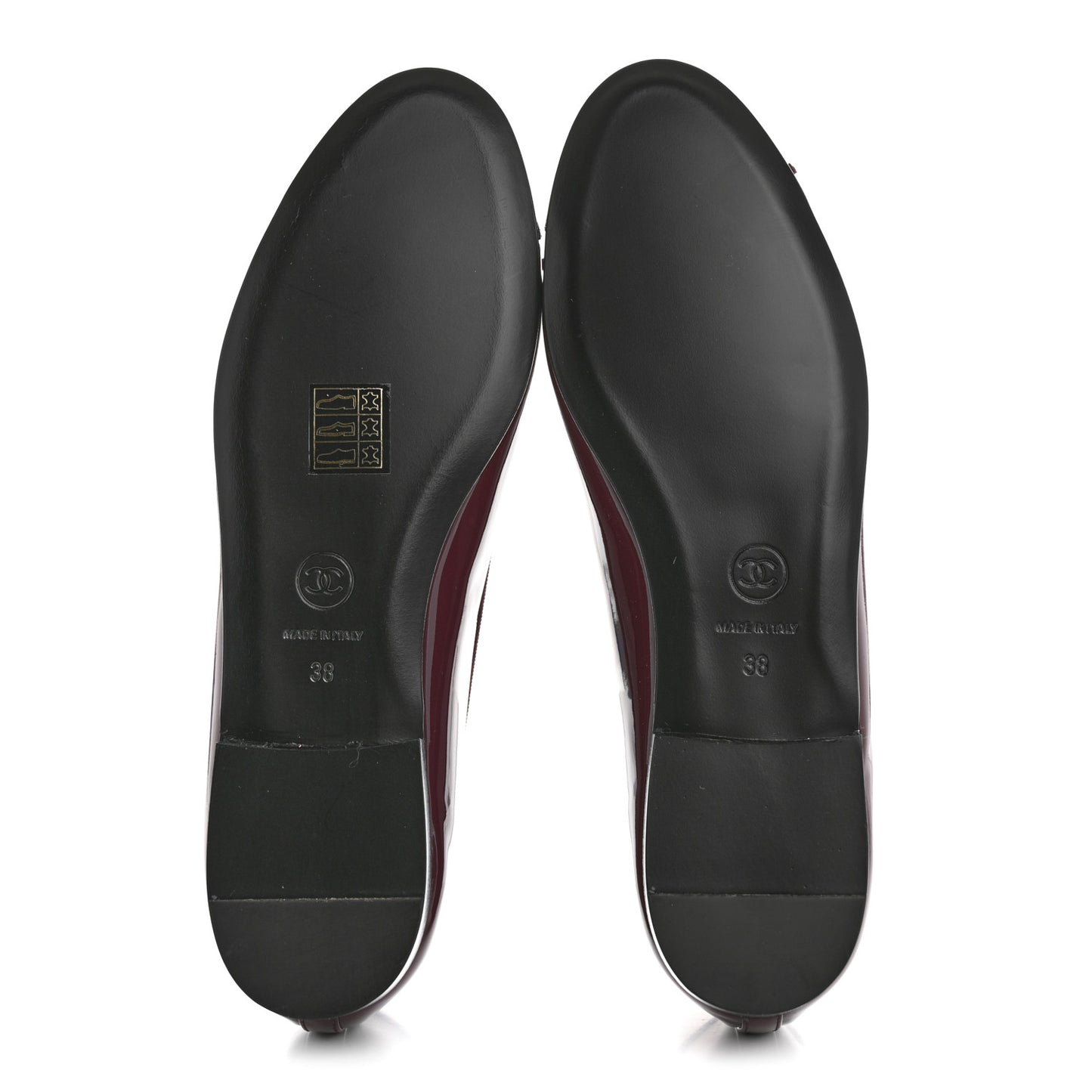 Patent Cap Toe Ballerina Flats 38 Prune