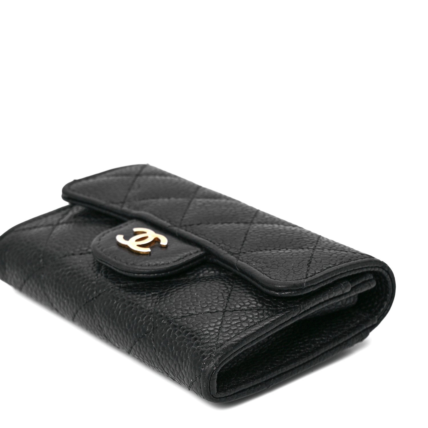Chanel Caviar Quilted Flap Card Holder Wallet Black 12 of 13