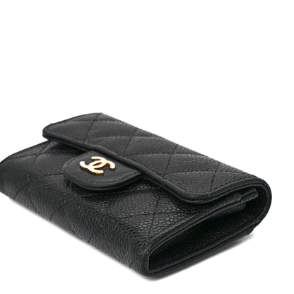 Chanel Caviar Quilted Flap Card Holder Wallet Black 12 of 13