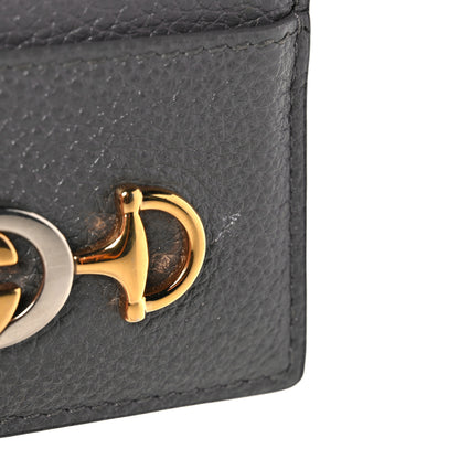 Gucci Grainy Calfskin Zumi Card Holder Dusty Grey 7 of 8
