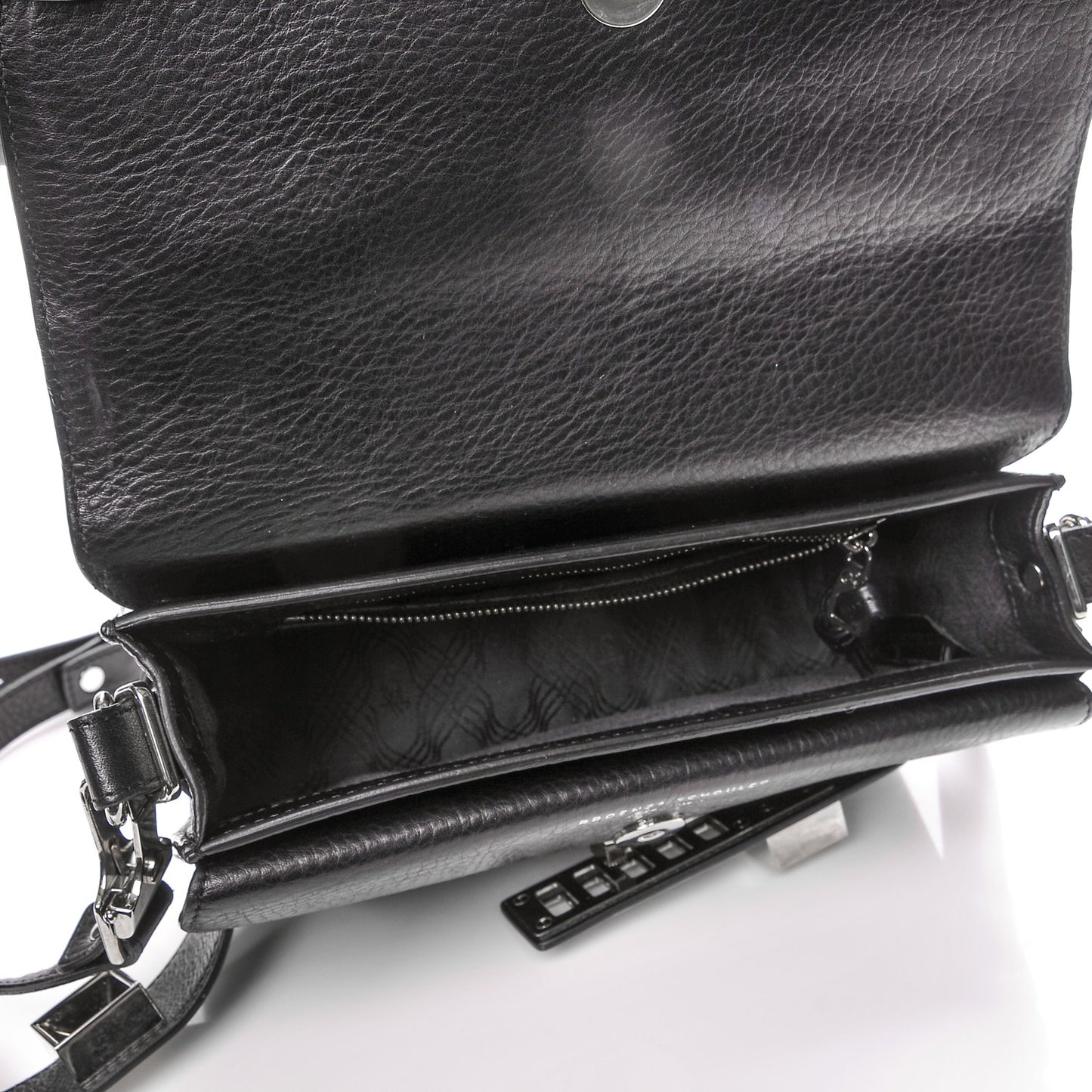 Textured Calfskin Mini PS11 Classic Shoulder Bag Black