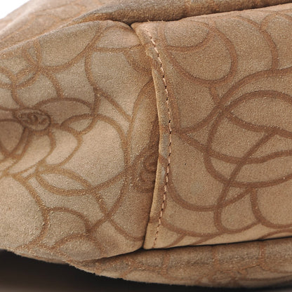 Chanel Suede Camellia Hobo Beige 7 of 8