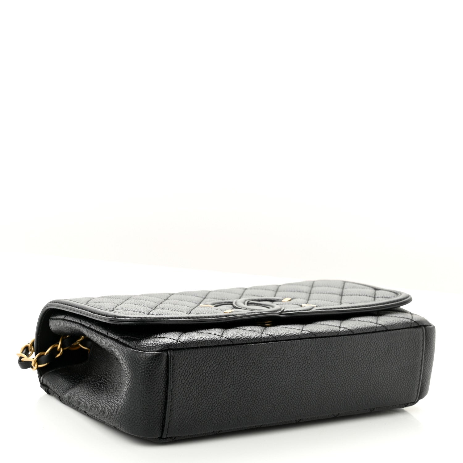 Chanel Caviar Quilted Medium CC Filigree Flap Black 4 of 12