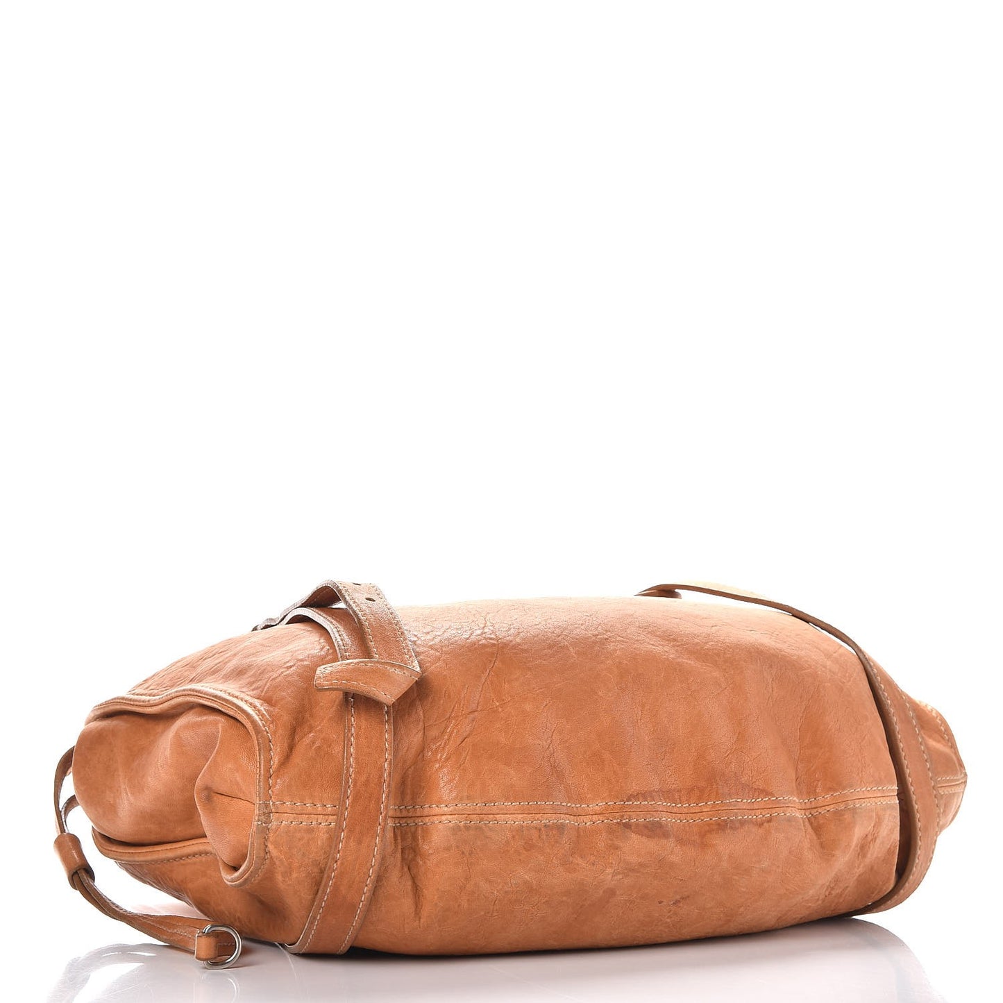 Calfskin Drawstring Tote Cammello