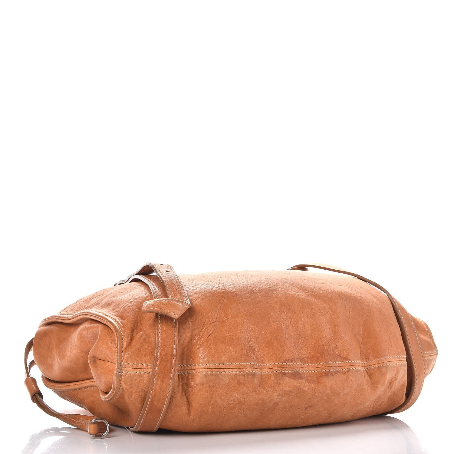 Miu Miu Calfskin Drawstring Tote Cammello 4 of 10