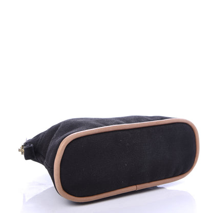 Hermes Cotton Canvas Mini Bolide Travel Cosmetic Pouch Black 4 of 7