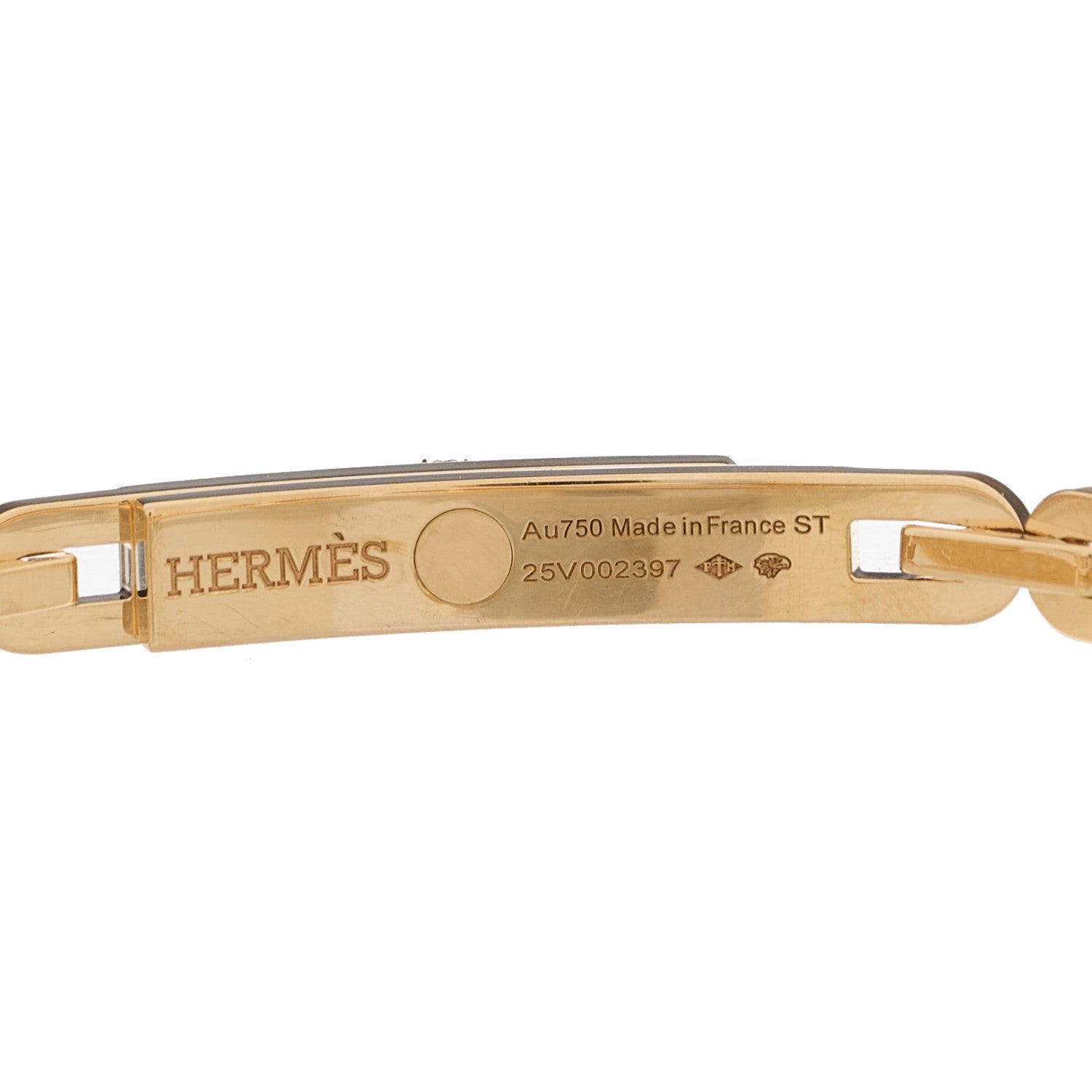 Hermes 18K Rose Gold Diamond Full Pave PM Kelly Chaine Bracelet ST 3 of 4