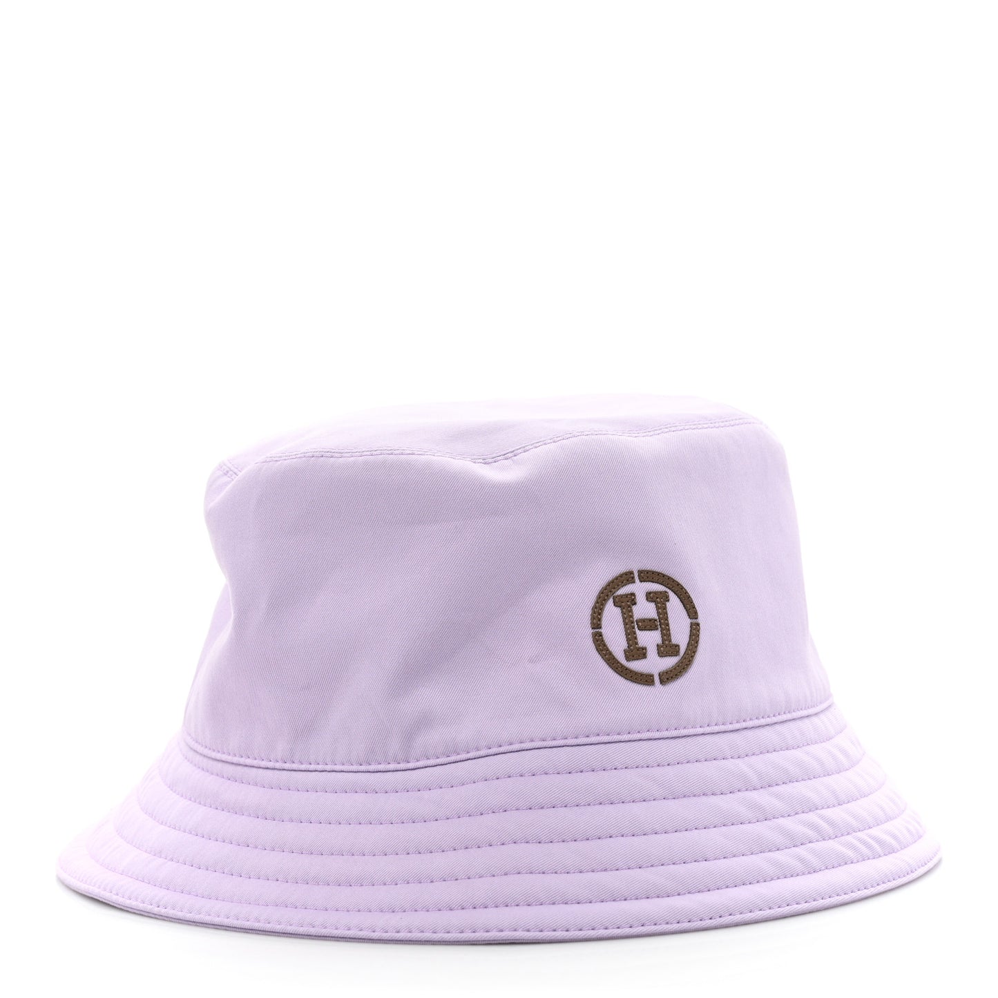 Stretch Cotton Twill Lambskin Fred H Circle Bucket Hat 59 Lilas