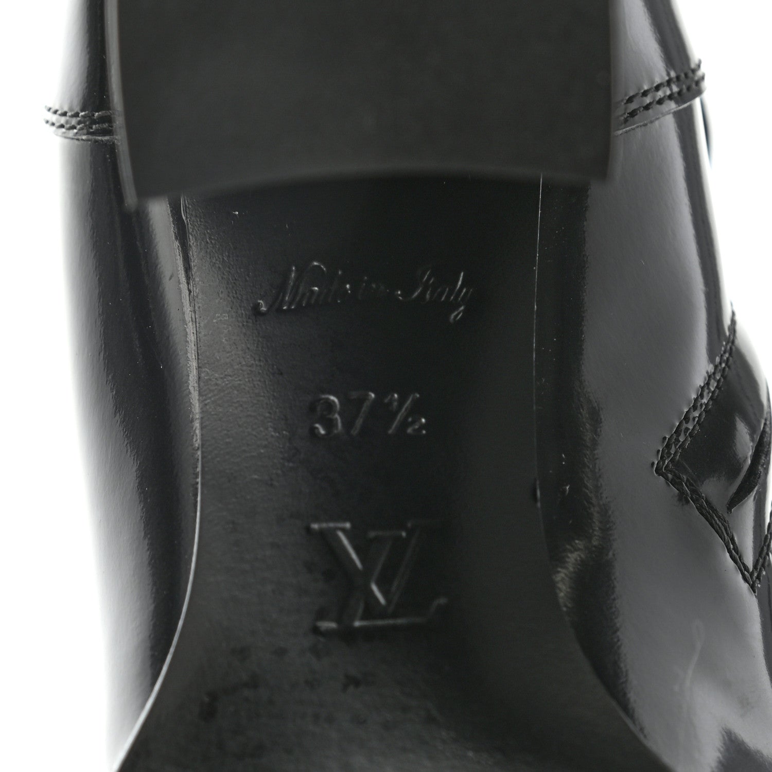 Louis Vuitton Patent Calfskin Monogram LV Black Heart Star Trail Ankle Boots 37.5 Black 6 of 9