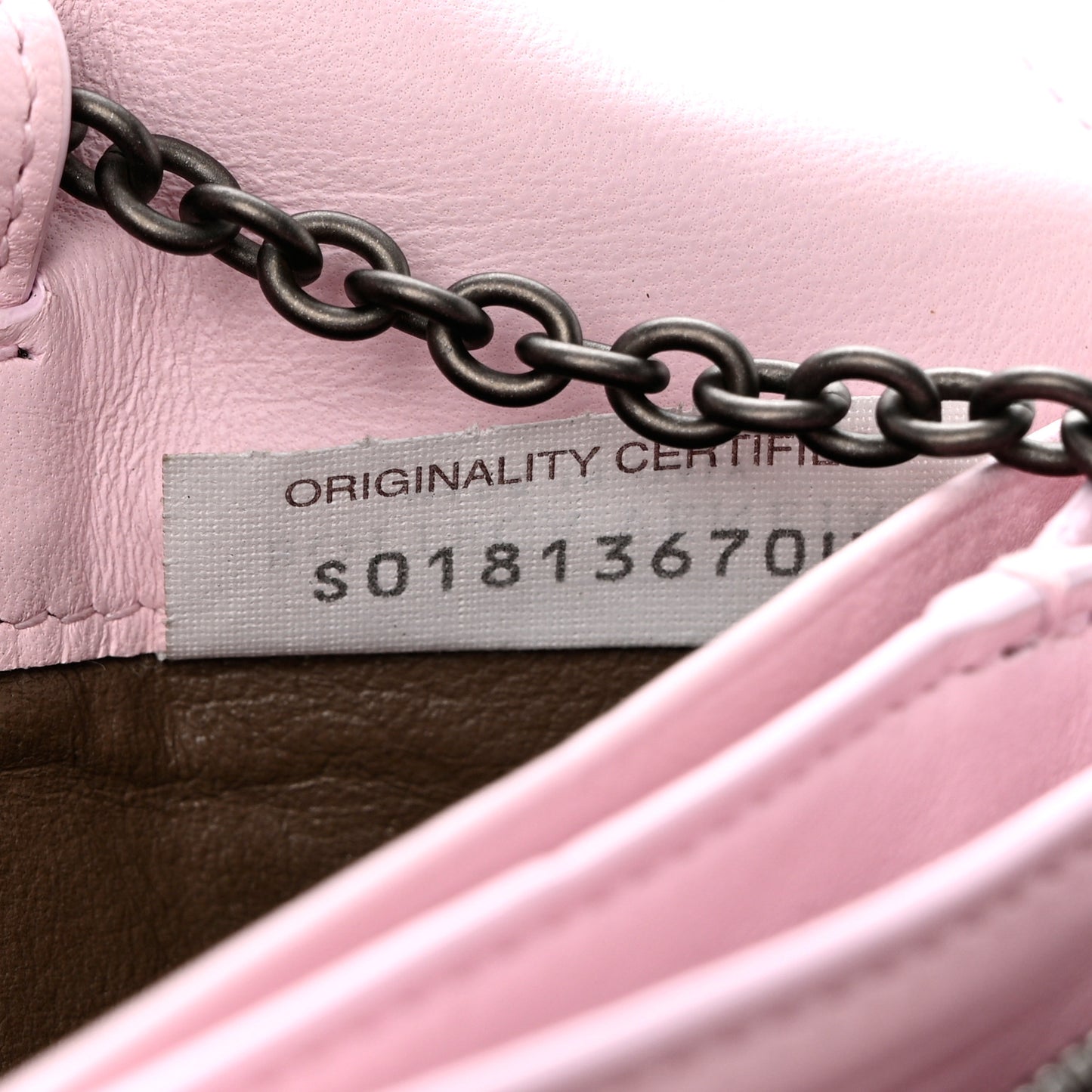Nappa Intrecciato Continental Wallet on Chain Pink