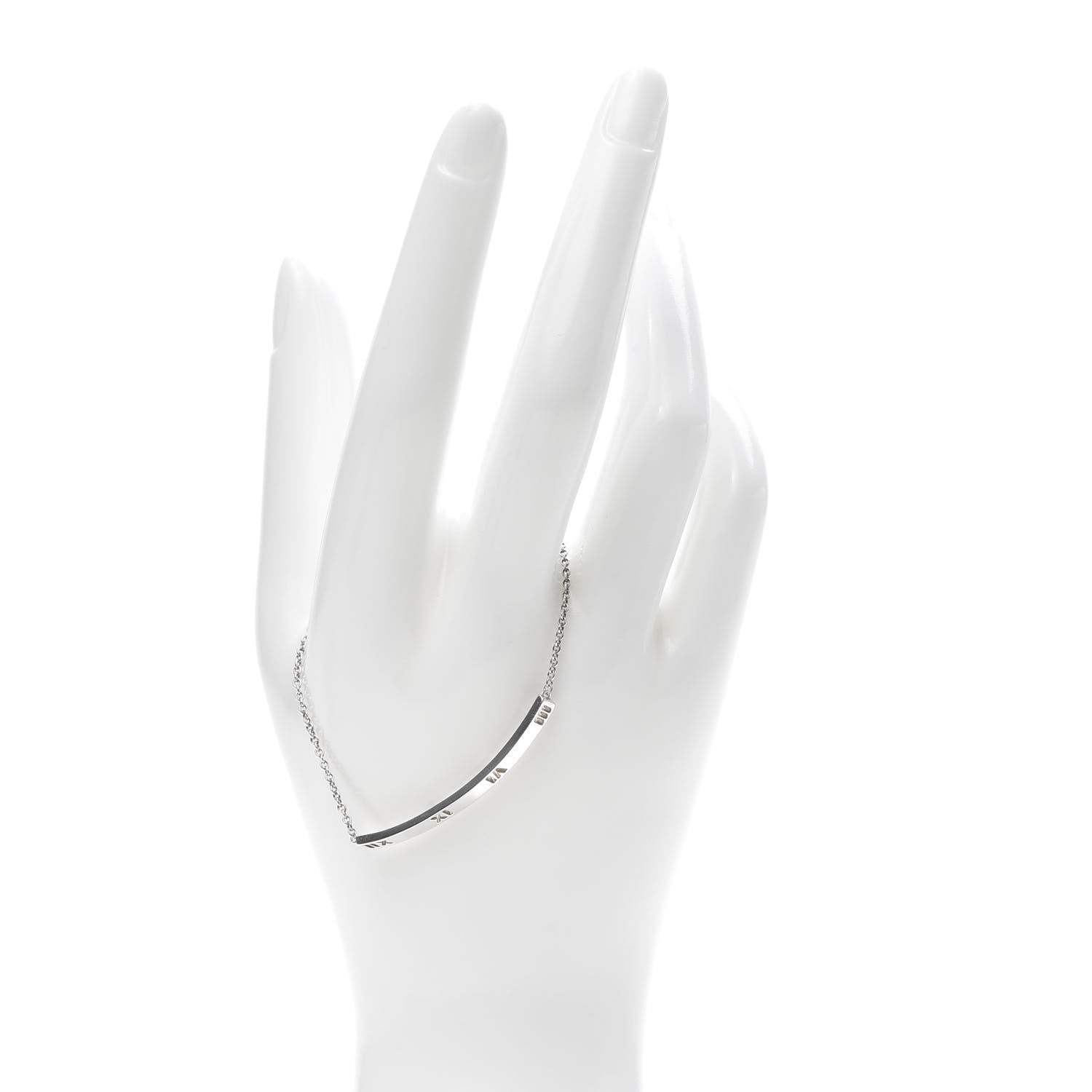 Tiffany Sterling Silver Atlas Bar Pierced Bracelet 2 of 5