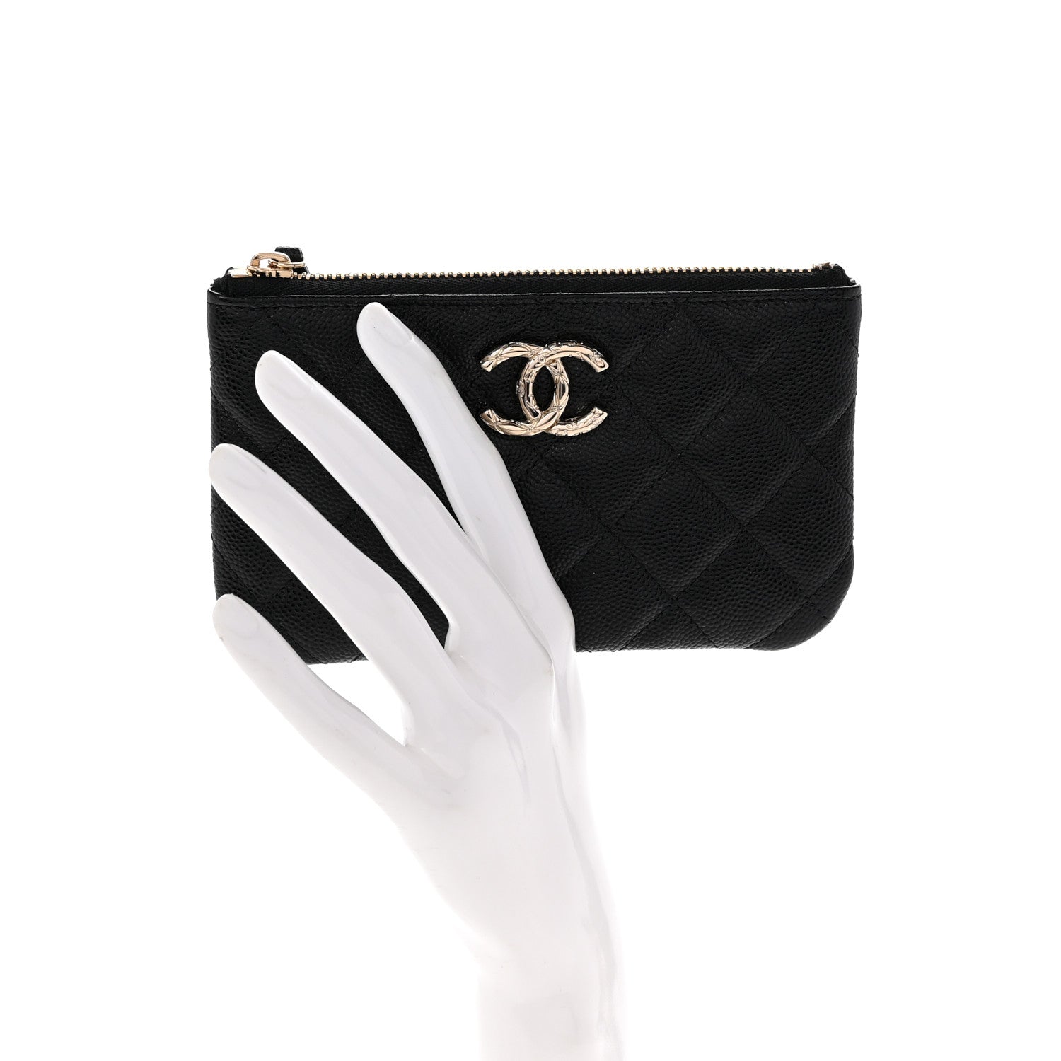 Chanel Caviar Quilted CC Small Pouch Black 2 of 8