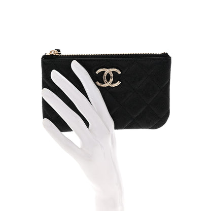 Chanel Caviar Quilted CC Small Pouch Black 2 of 8