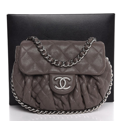 Chanel Washed Lambskin Quilted Mini Chain Around Flap Taupe 9 of 9
