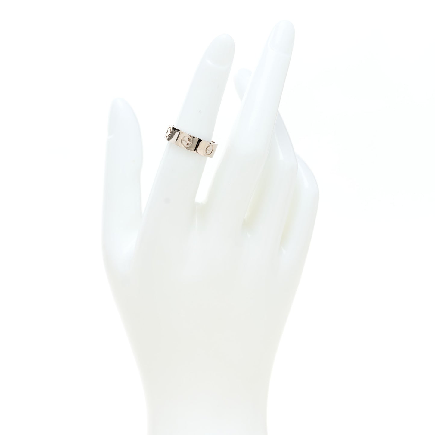 18K White Gold 5.5mm LOVE Ring 50 5.5