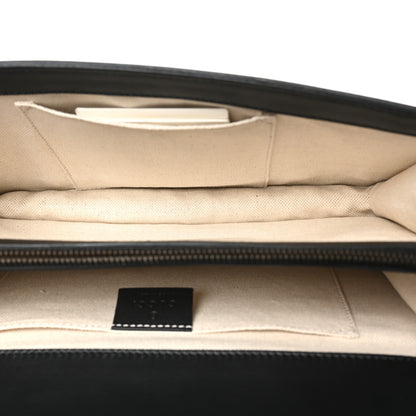 Gucci Calfskin Medium Cat Lock Top Handle Bag Black 5 of 10
