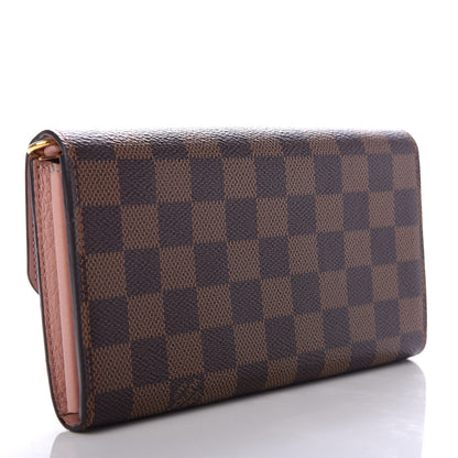 Louis Vuitton Damier Ebene Croisette Chain Wallet Rose Ballerine 3 of 6