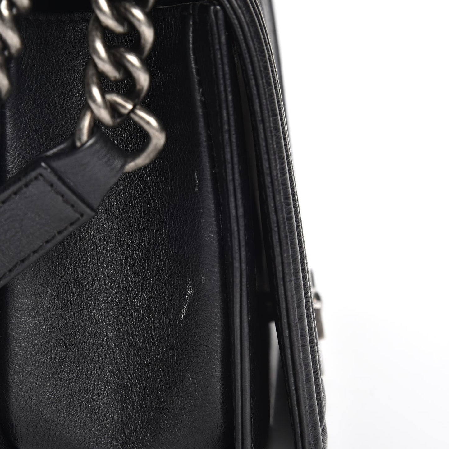 Calfskin Quilted Medium Boy Flap Black