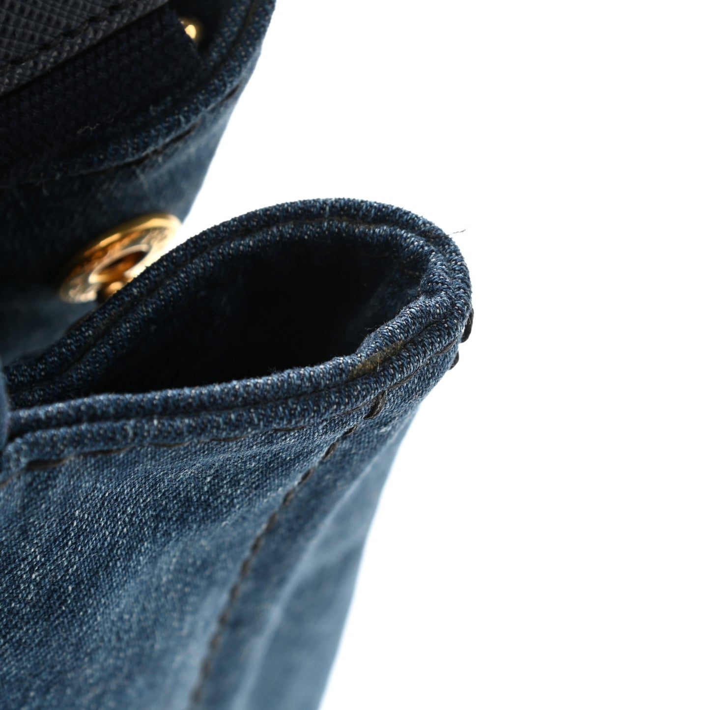 Denim Small Logo Tote Bleu