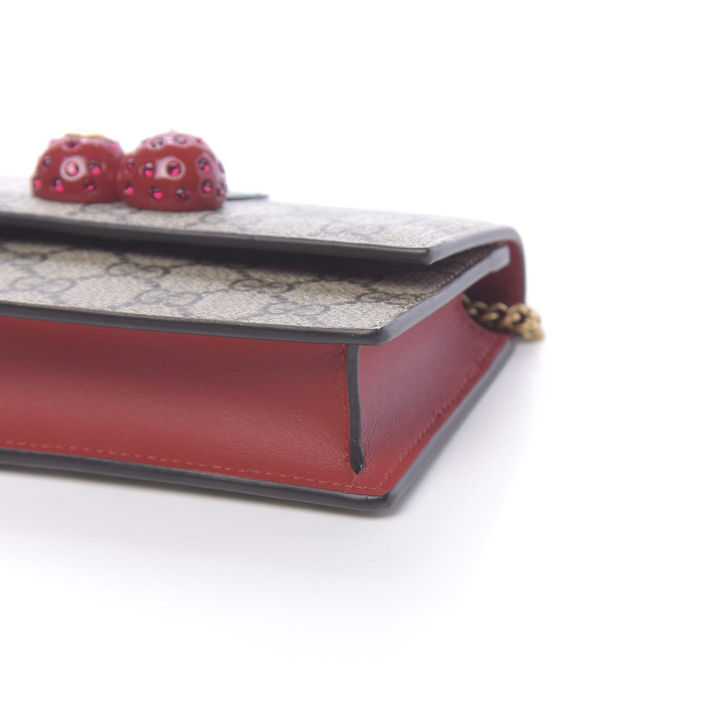 GG Supreme Monogram Mini Cherry Chain Bag