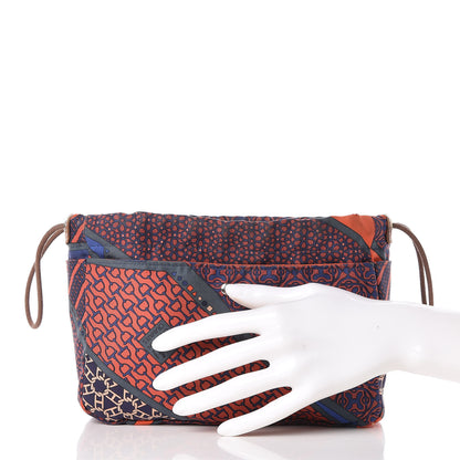 Hermes Silk Carre en Cravates Fourbi 20 PM Pouch Ocean Bleu 2 of 14