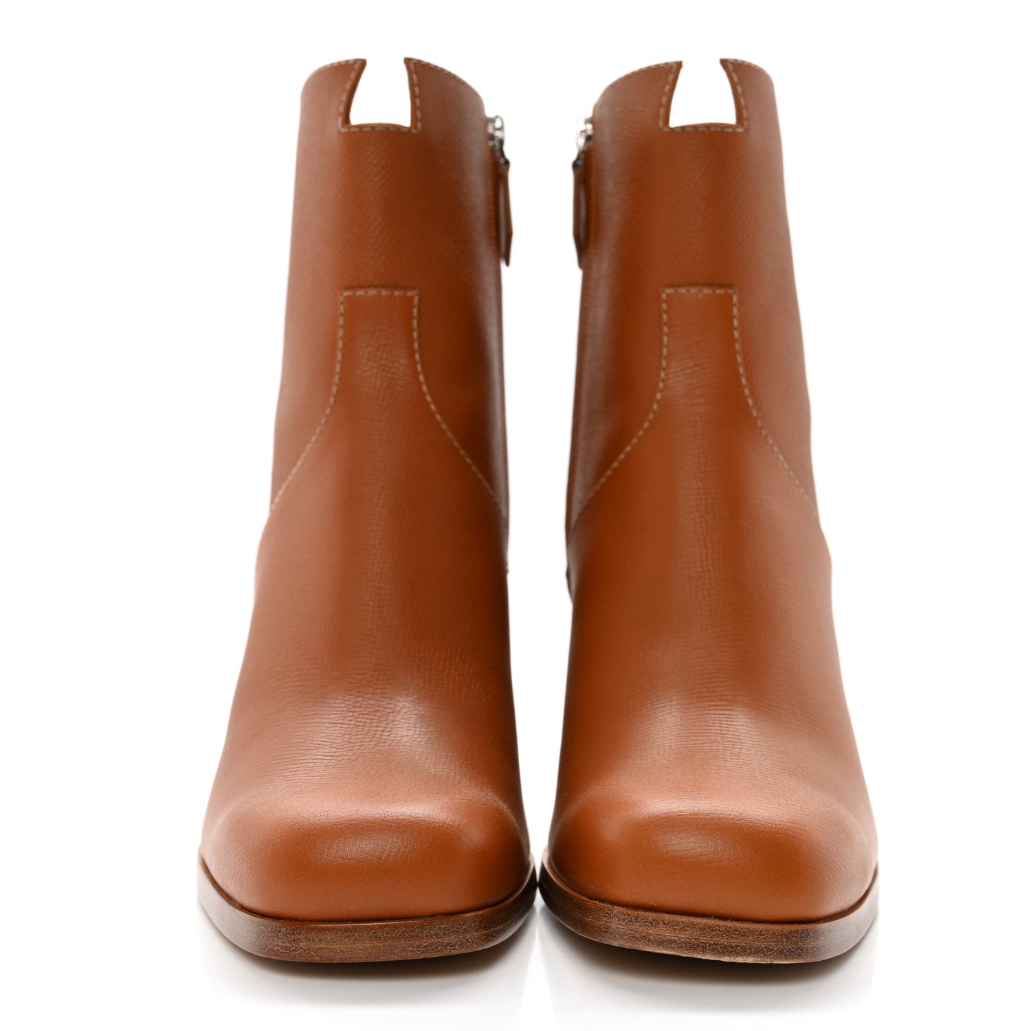 Hermes Epsom Womens Flatteuse 60 Ankle Boot 37 Naturel 2 of 10