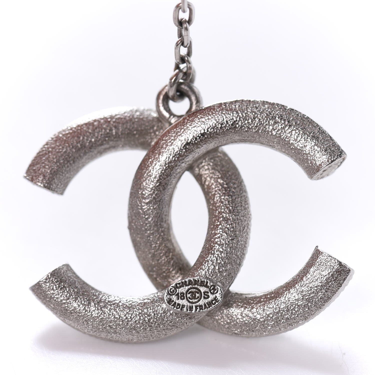 Chanel Baguette Crystal CC Drop Earrings Silver 4 of 5