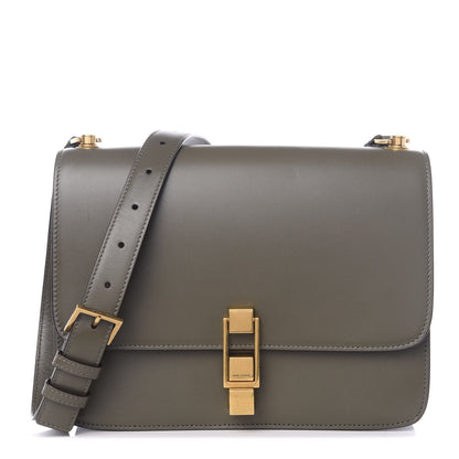 Saint Laurent Smooth Calfskin Carre Satchel Khaki 1 of 8