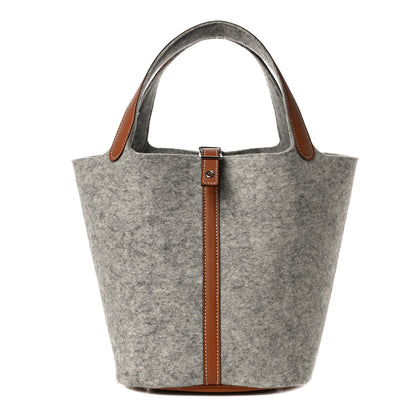 Hermes Feutre Swift Picotin Lock 22 MM Gris Clair Gold 4 of 11