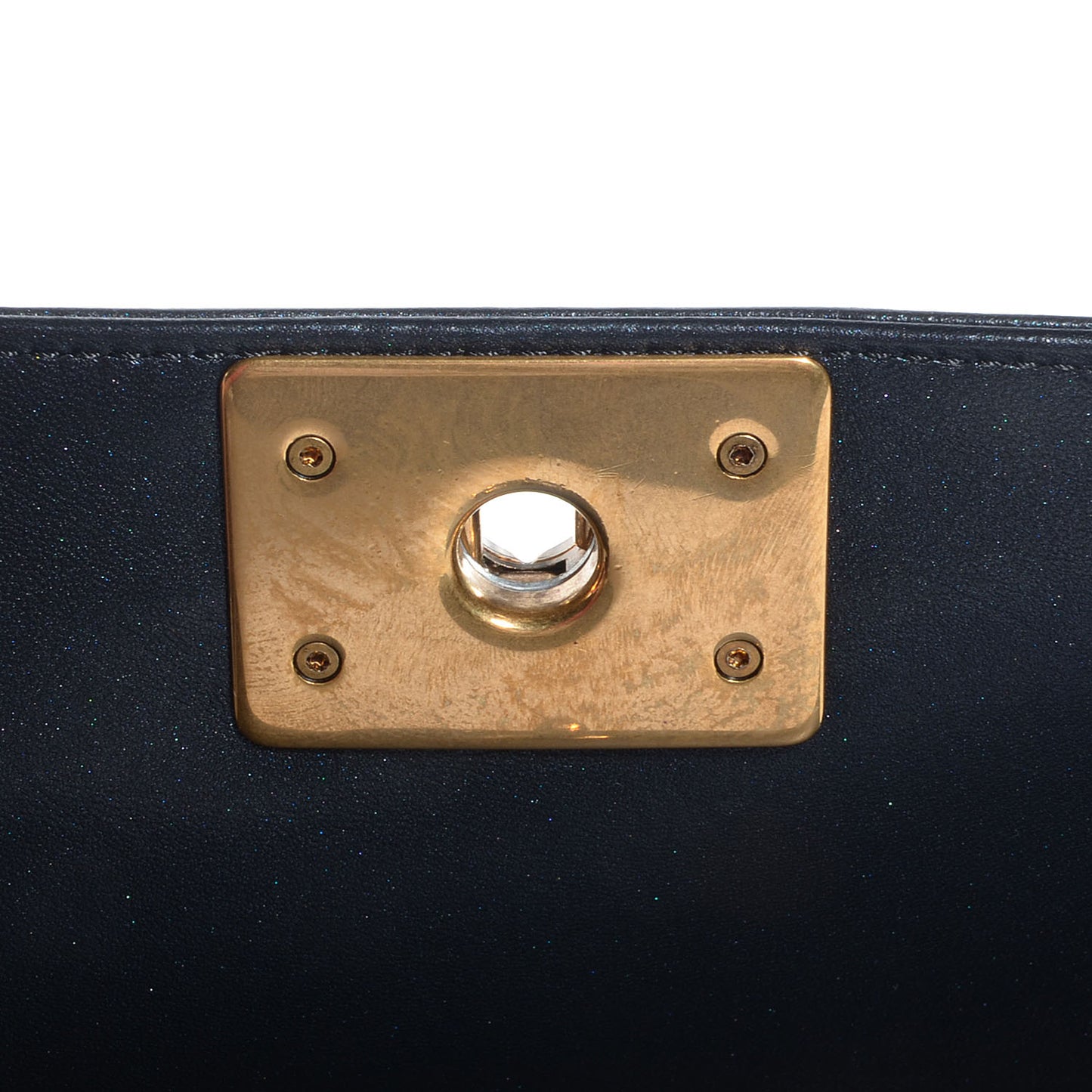 Lambskin Quilted Large Boy Flap Pearl Black