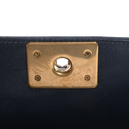 Chanel Lambskin Quilted Large Boy Flap Pearl Black 5 of 8