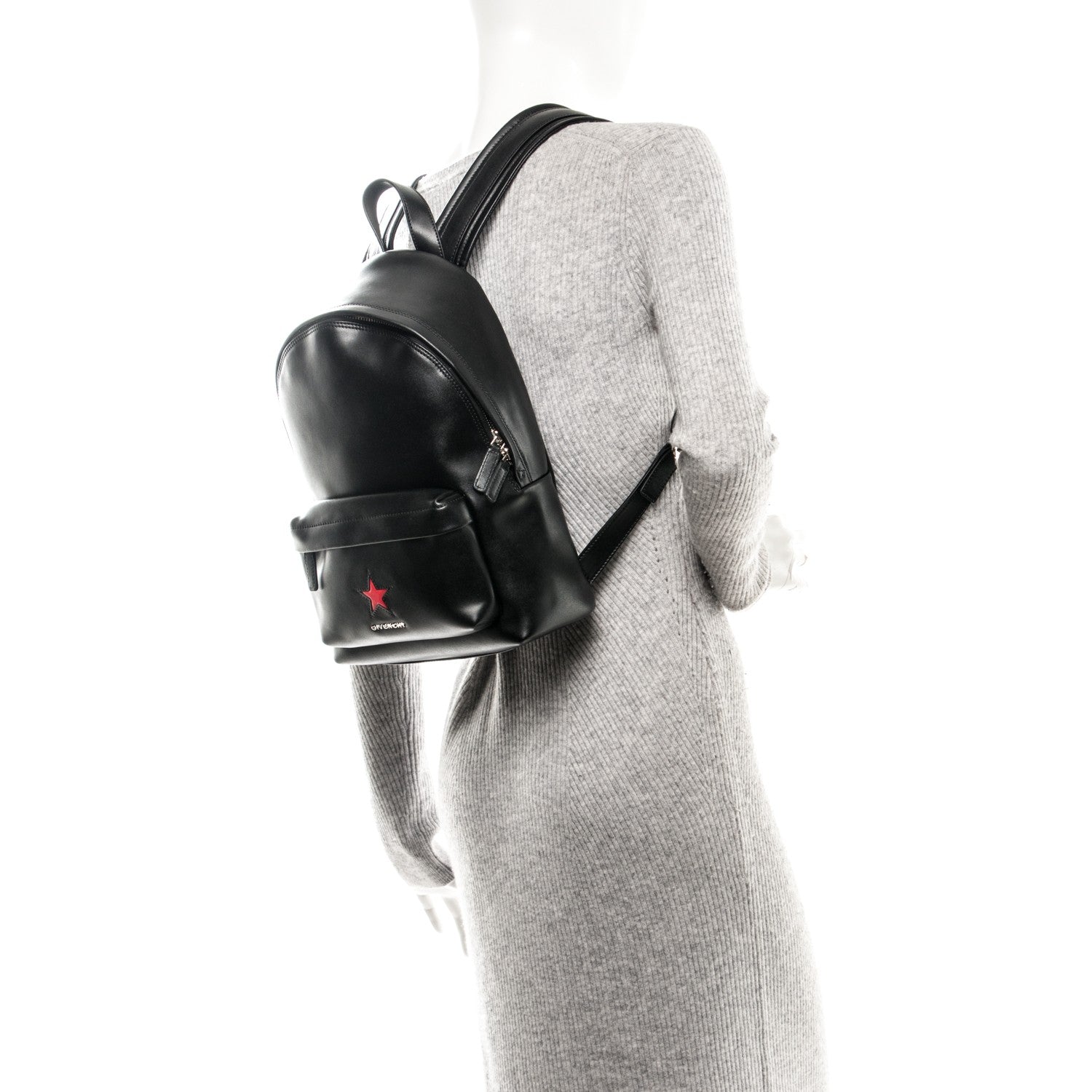 Givenchy Calfskin Star Mini Backpack Black Red 2 of 7