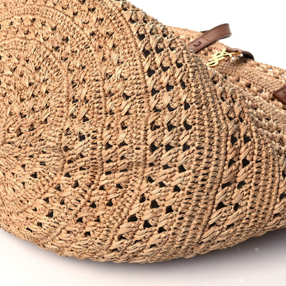 Saint Laurent Raffia Calfskin Medium Panier Tote Naturel 9 of 9