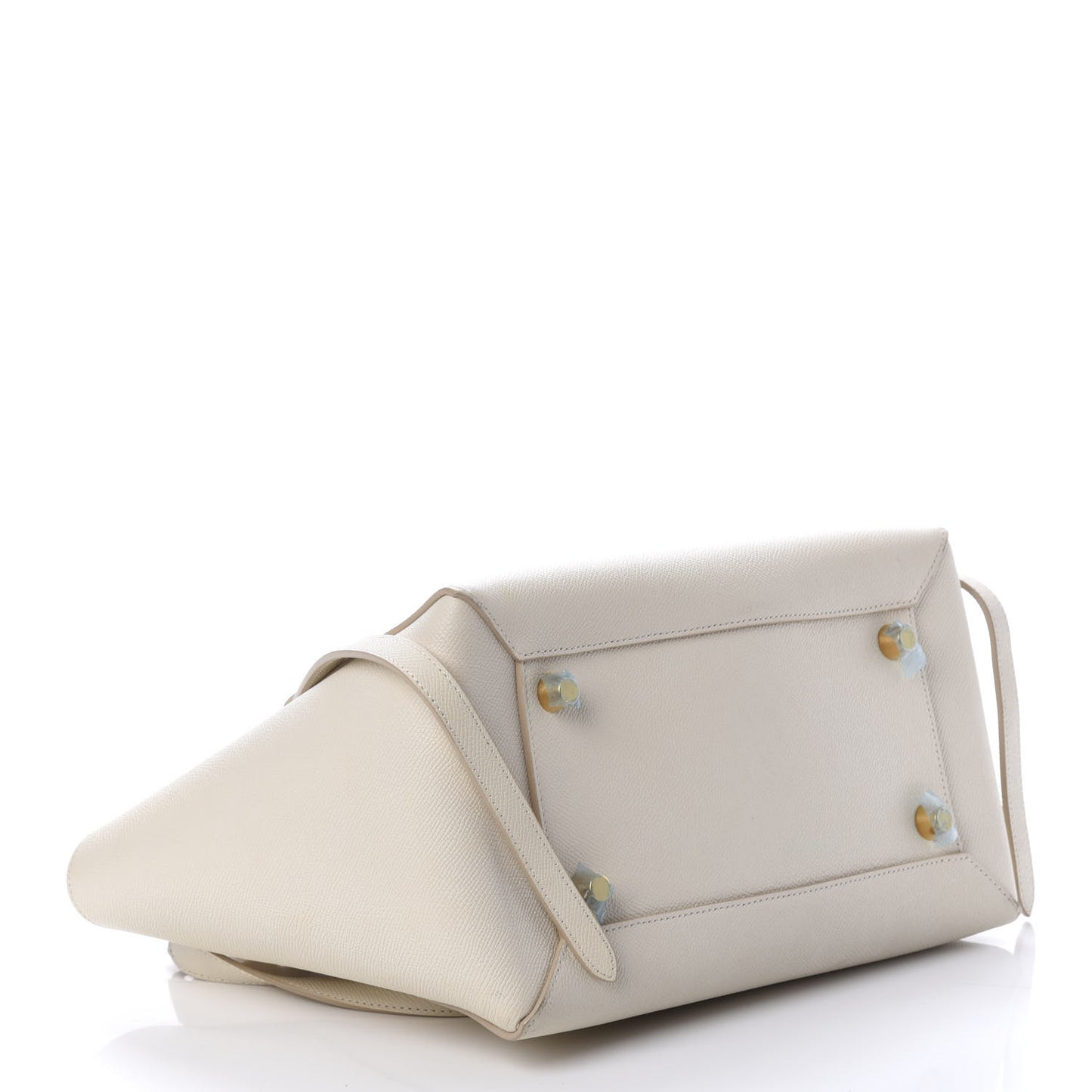 Grained Calfskin Micro Belt Bag White