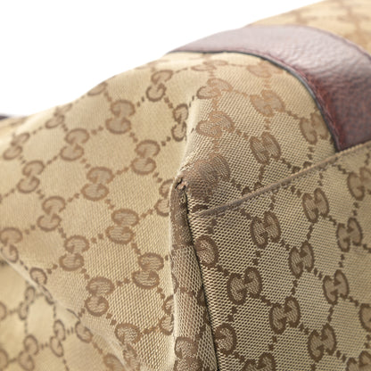 Gucci Monogram Medium Bamboo Bar Tote Brown 9 of 15