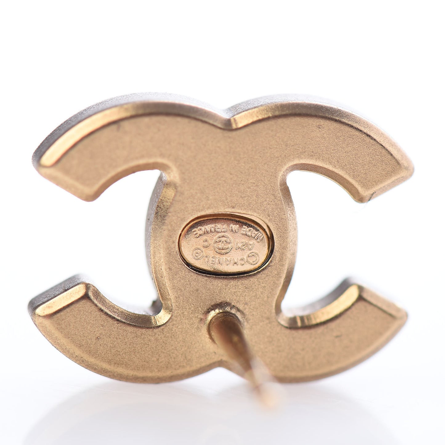 Crystal CC Earrings Gold