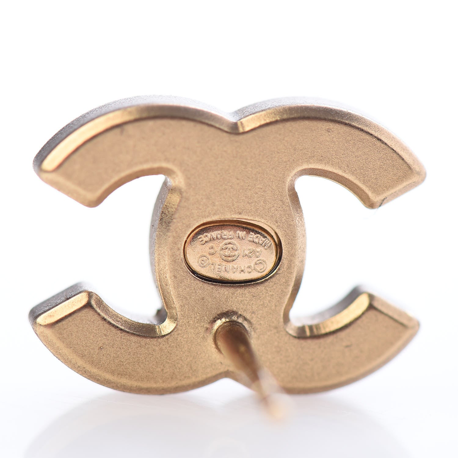 Chanel Crystal CC Earrings Gold 4 of 6