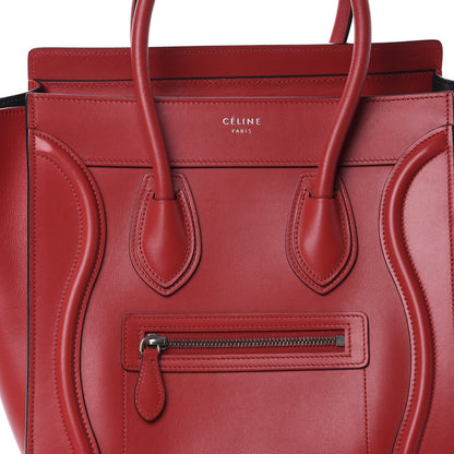 Celine Smooth Calfskin Micro Luggage Red 9 of 9