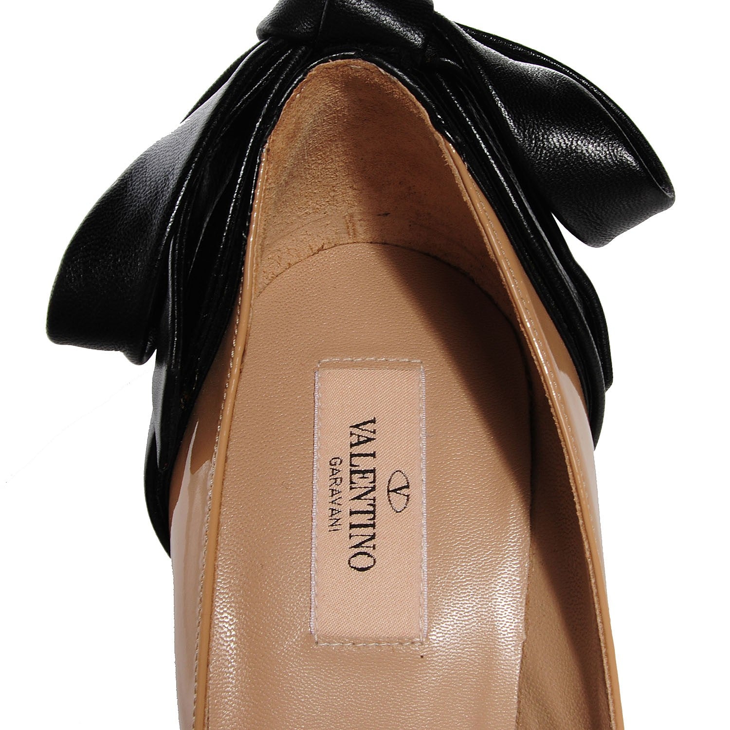 Valentino Garavani Patent Bow Pumps 40 Nude Black 7 of 7