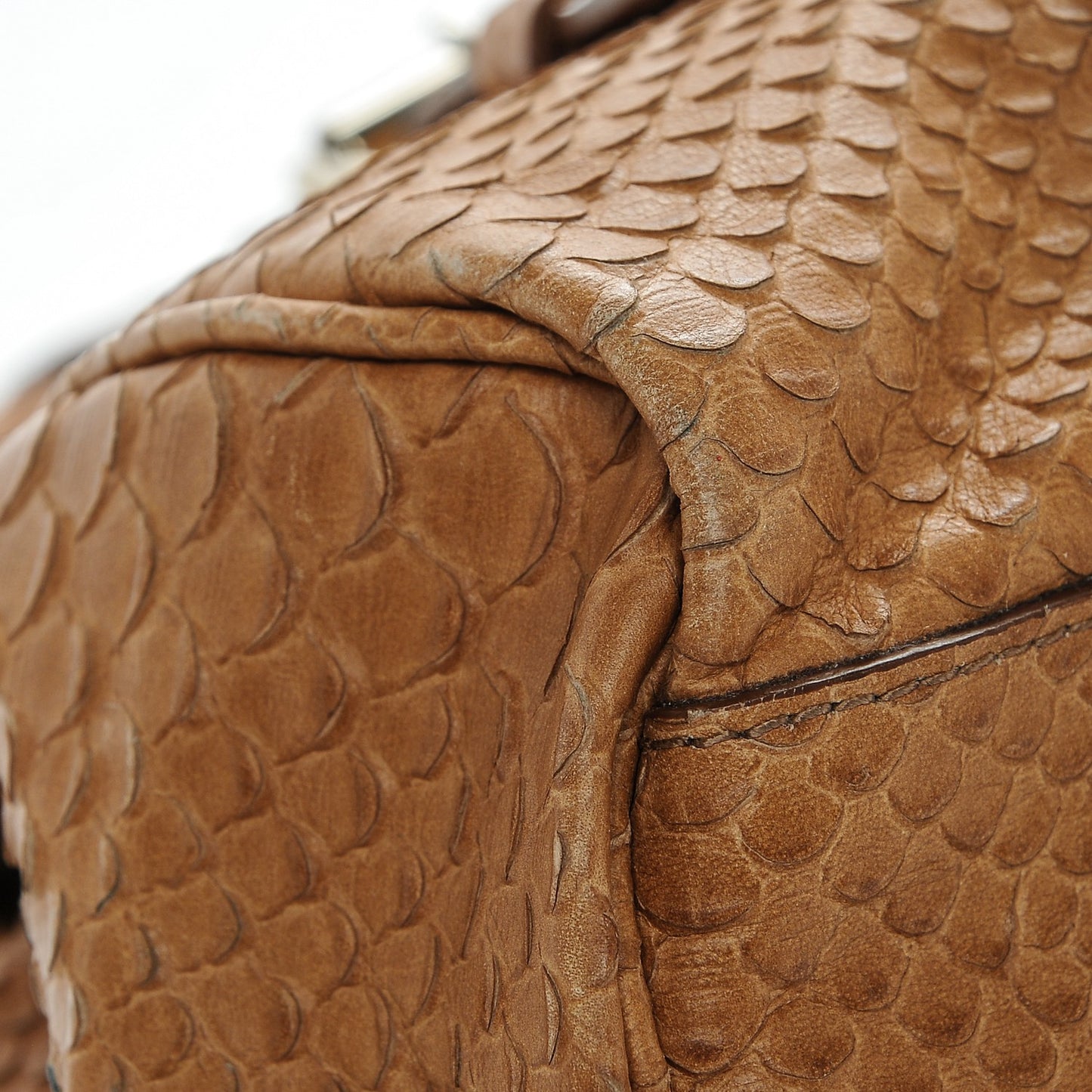 Silky Snake Print Oversized Alexa Deer Brown