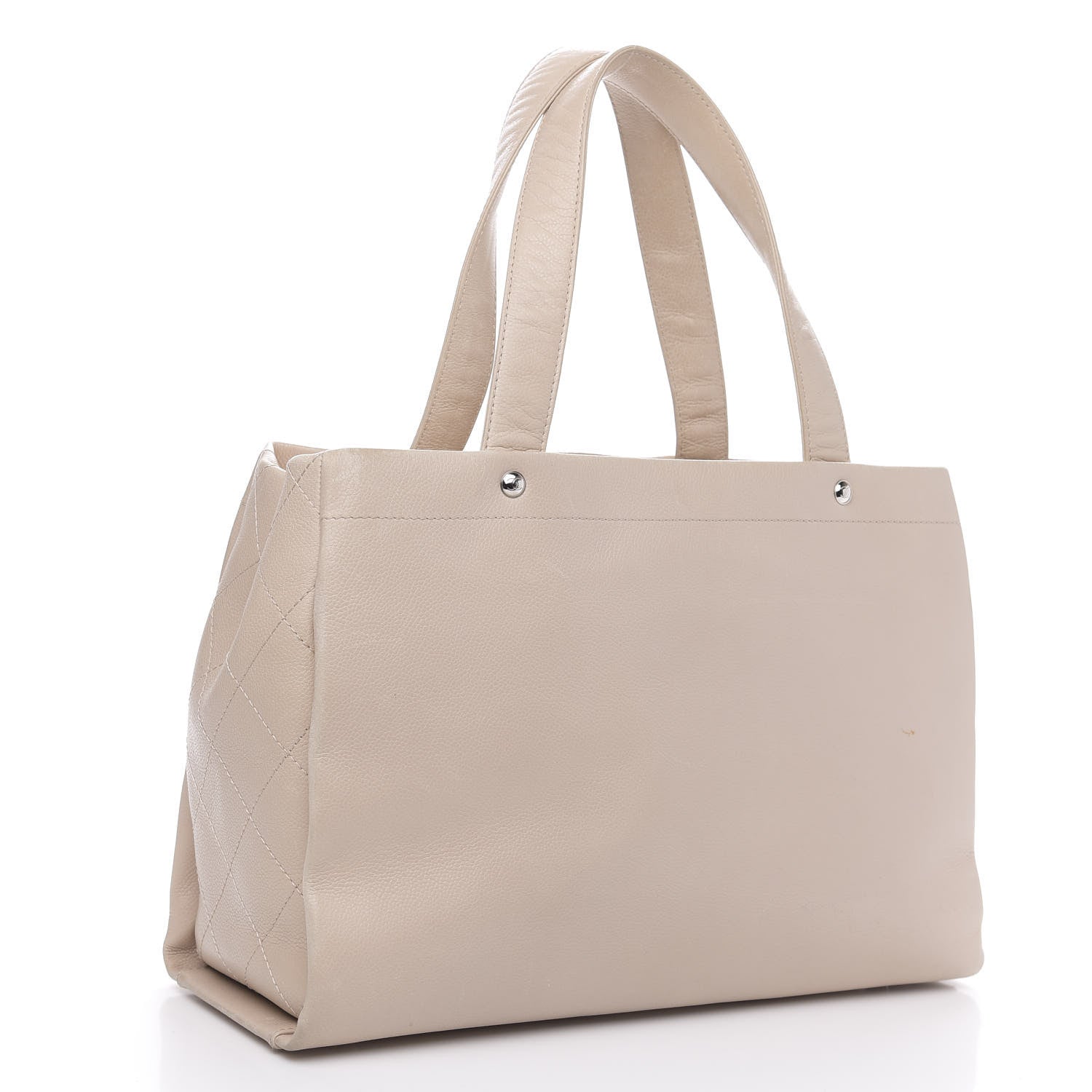 Chanel Caviar CC Tote Beige 4 of 19