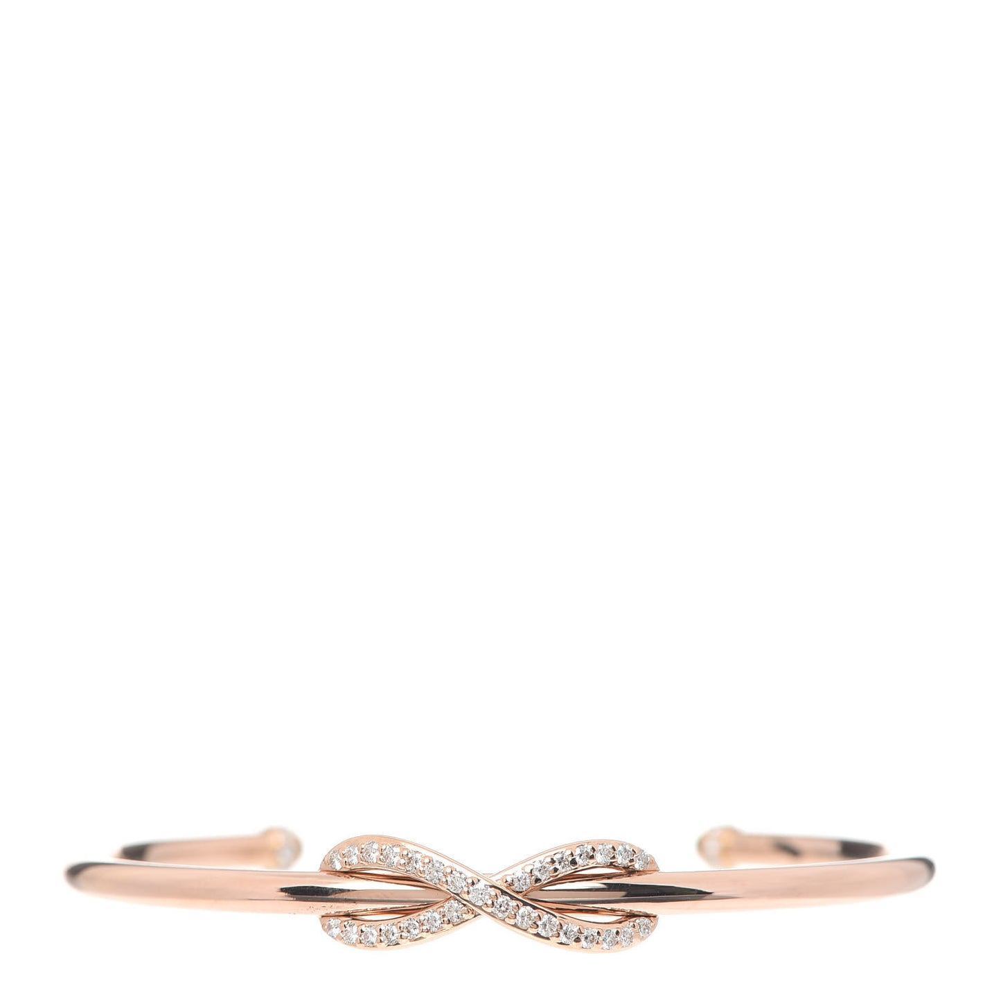 18K Rose Gold Diamond Infinity Cuff Bracelet
