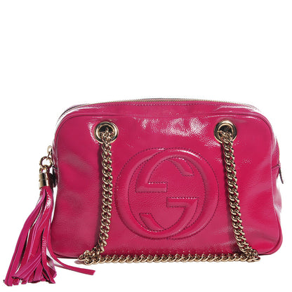 Gucci Vernice Naplack Small Soho Bowler Bright Bouganville 1 of 9