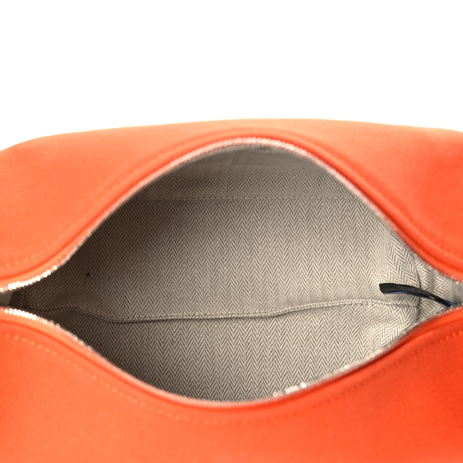 Hermes Canvas Small Bride-A-Brac Pouch Orange Burgundy 5 of 8