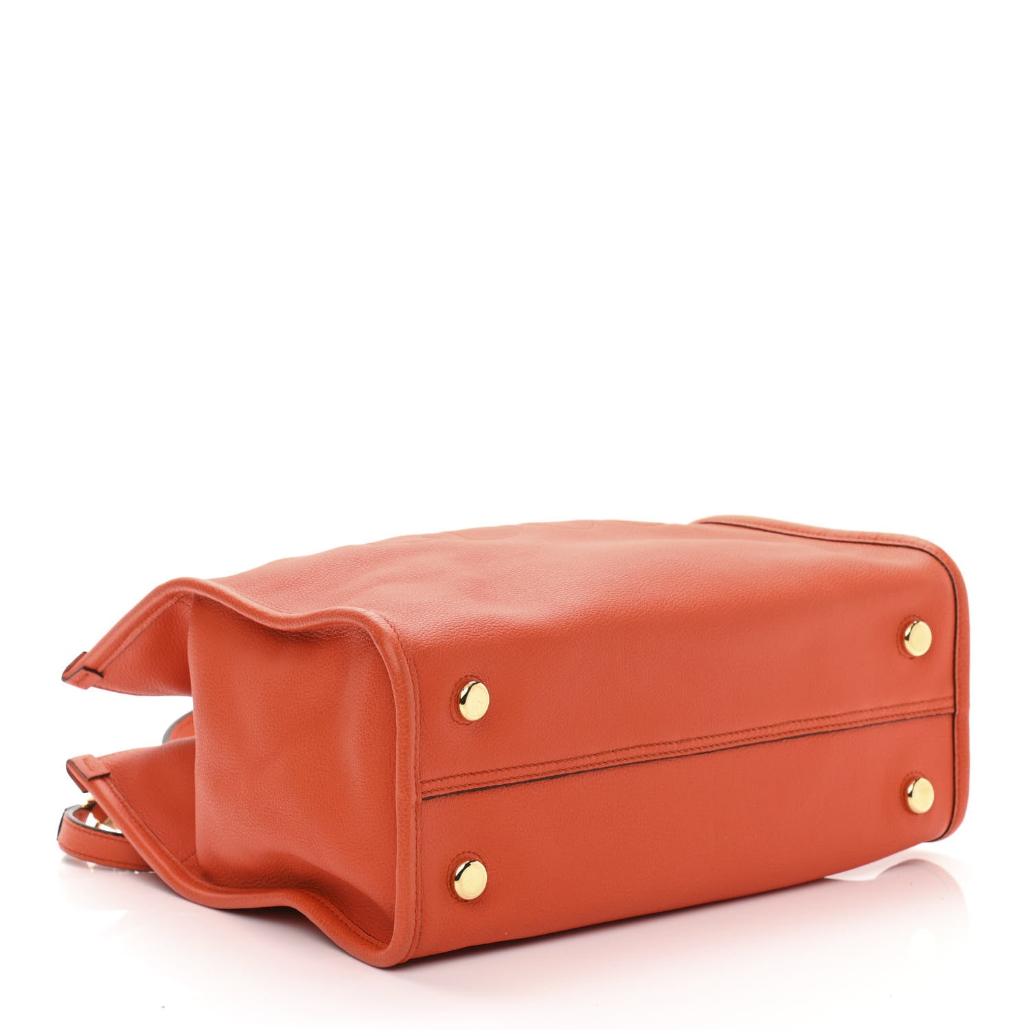Gucci Pebbled Calfskin Small Logo Tote Deep Orange 3 of 11