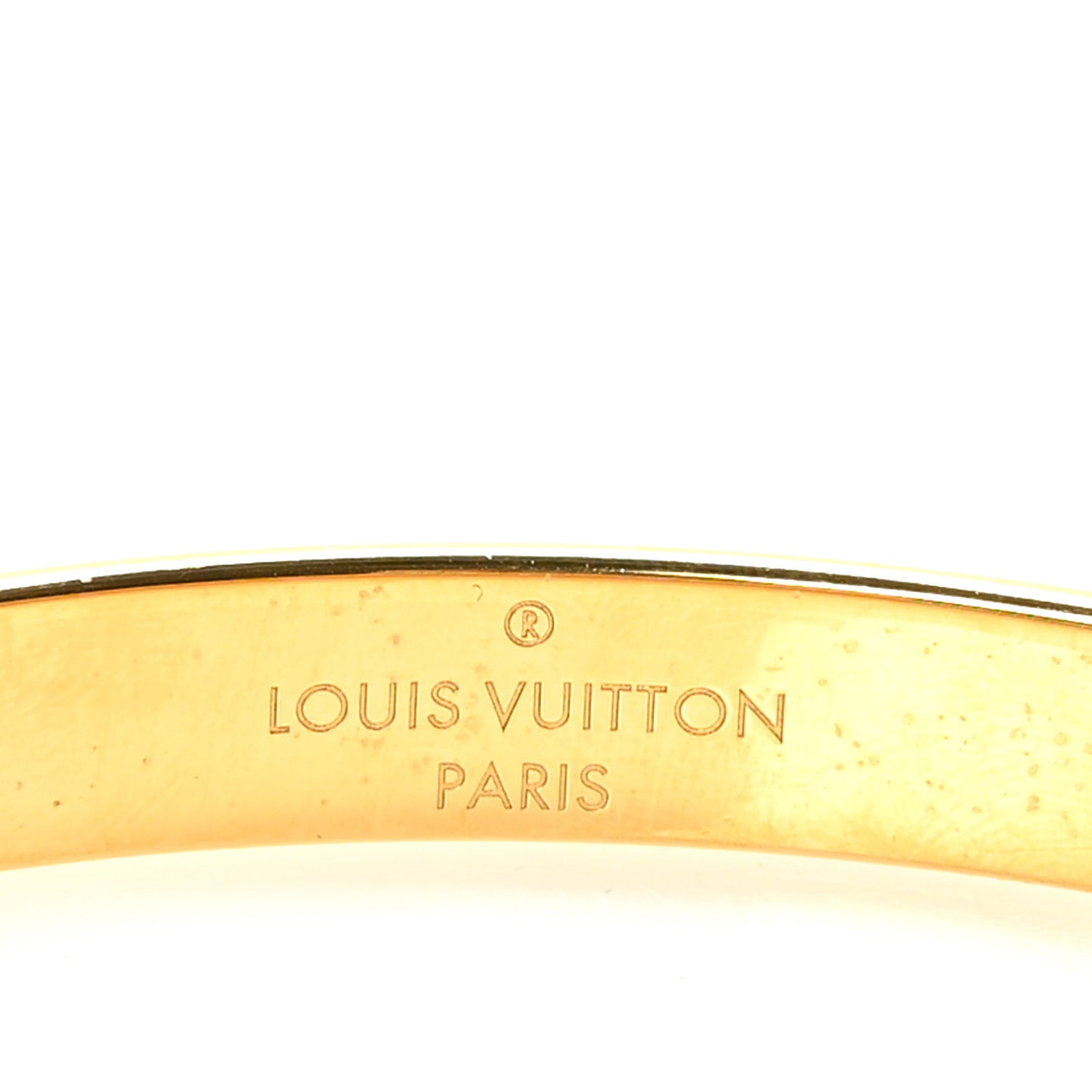 Brass Crystal Monogram Nanogram Strass Cuff M Gold