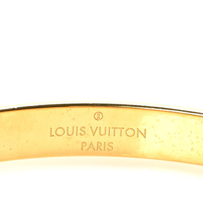 Louis Vuitton Brass Crystal Monogram Nanogram Strass Cuff M Gold 5 of 5