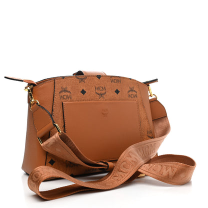 MCM Visetos Small Essential Crossbody Bag Cognac 2 of 4