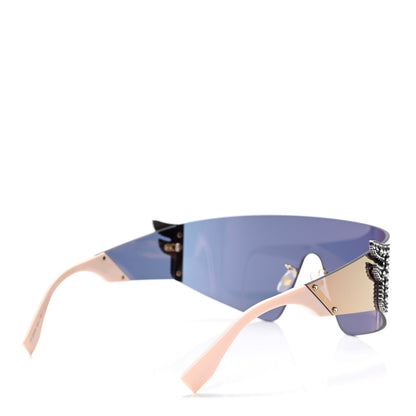 Fendi Mirrored Crystal Embellished FFreedom Shield Sunglasses FF 0382/S Pink 4 of 4
